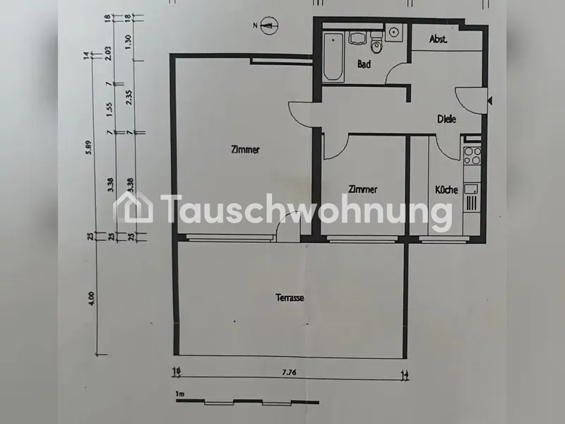 Tauschwohnung: Biete eine schöne  1.5 Zimmer Wohnung mit  Terasse — photo 1